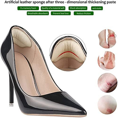 BIGIICO anti slip heel inserts for men and women's loose footwear