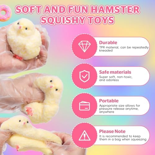 Close up view of the velvety textured 3.15 inch hen and smaller chick fidget accessories