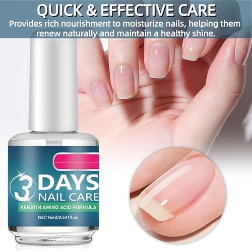 Close up of 3 Days Nail Care bottle texture