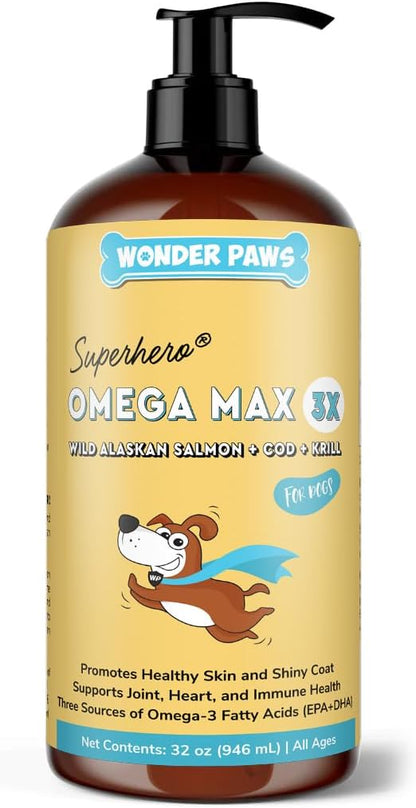 Wonder Paws Fish Oil for Dogs - Omega 3 for Dogs from Alaskan Salmon, Cod & Krill Oil - EPA DHA Fatty Acids - Less Shedding & Itching - Skin, Joint, Immune & Heart Health - Liquid Supplement (16 oz) - Image 10