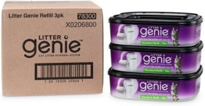Authentic USA imported Litter Genie three pack box for cat owners