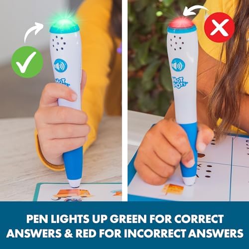 Close up view of the durable plastic tip on the Hot Dots electronic learning pen.