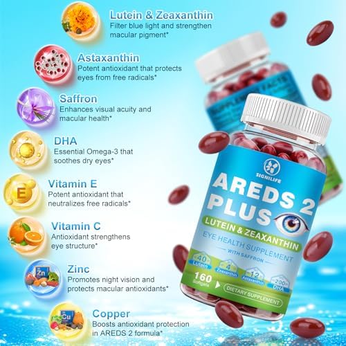 Signilife Areds 2 Plus eye vitamins side label details