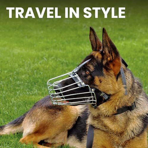 Bronzedog large size canine muzzle package contents and strap configuration