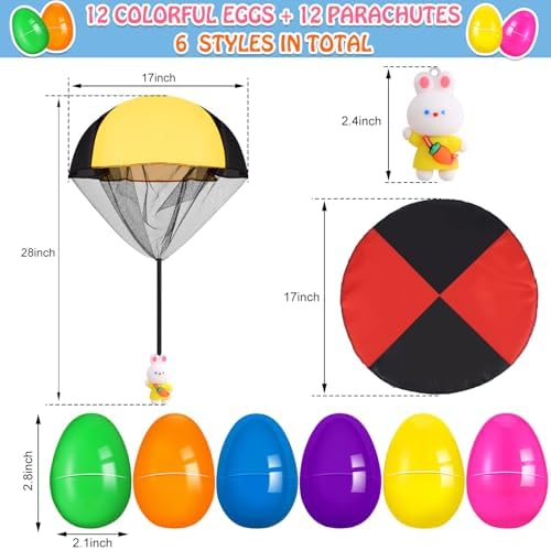 UURM hand throw parachute toy flying character figures unpacked from brightly colored plastic containers