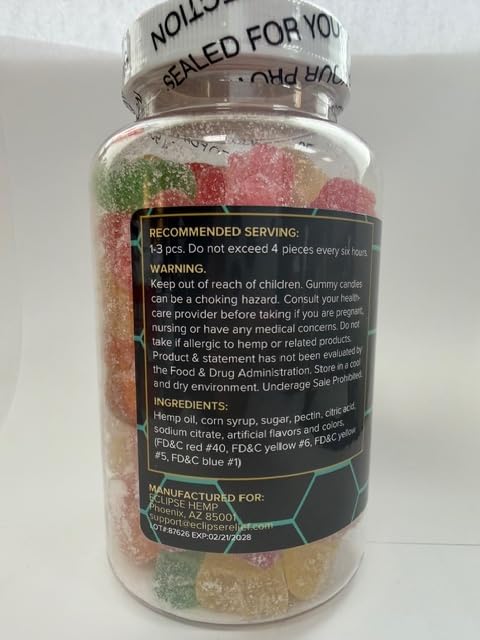Eclipse Hemp relaxing gummies chewy texture showcase