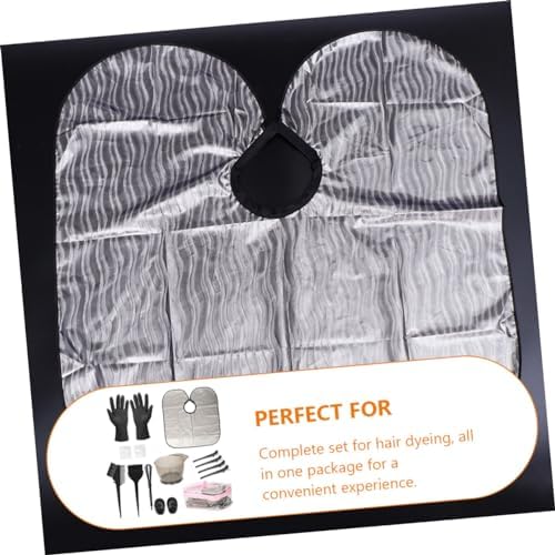 Protective salon cape included in the hair dye kit