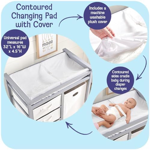 Badger Basket changing pad with removable white cover