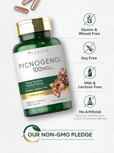 Carlyle non-GMO gluten-free pine bark extract supplement container
