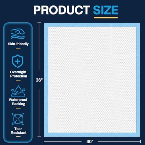 Side view showing 7-layer design of Aay disposable bed pads