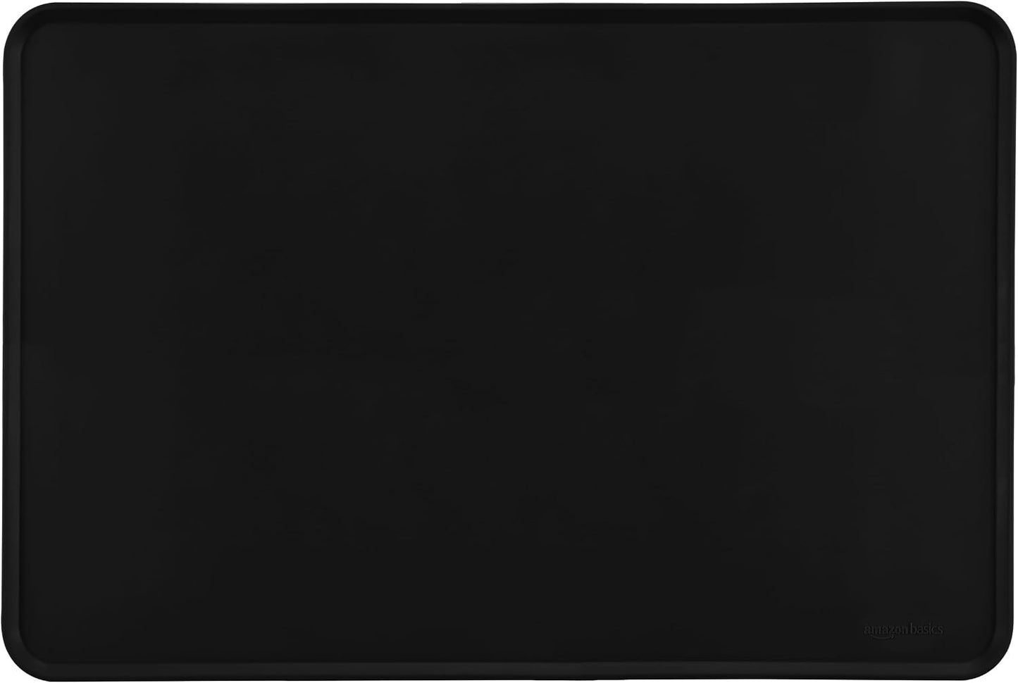 Amazon Basics Silicone Pet Feeding Mat Black Front View