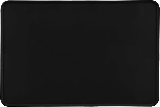 Amazon Basics Silicone Pet Feeding Mat Black Front View
