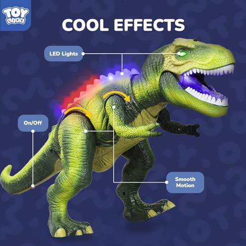 Detailed view of Steam Life dinosaur toy roaring action