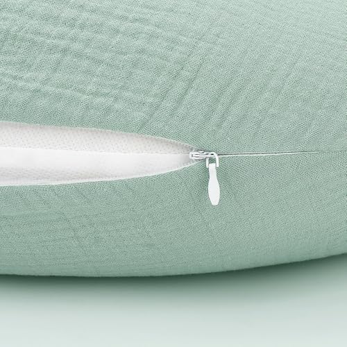 Durable hidden zipper design on nursing pillow cover