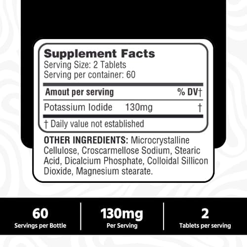 Health Lfe short term thyroid blocking supplement container with secure safety cap