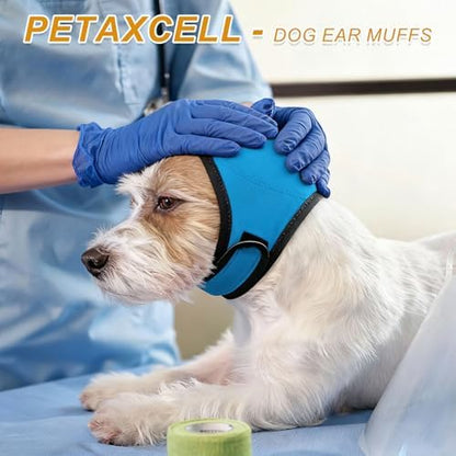 Petaxcell light green dog head wrap for thunderstorm anxiety