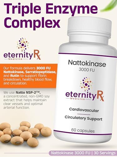 Eternity Medicine enzyme supplement with Serratiopeptidase and Rutin side panel nutrition facts