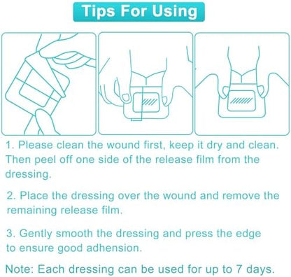 Detailed look at breathable and waterproof outer film of advanced silicone dressing.