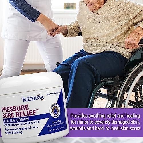 TriDerma medical strength healing cream jar next to its premium packaging box for wound care
