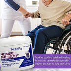 TriDerma medical strength healing cream jar next to its premium packaging box for wound care