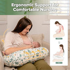 Close up of soft cotton fabric on Haakaa breastfeeding pillow
