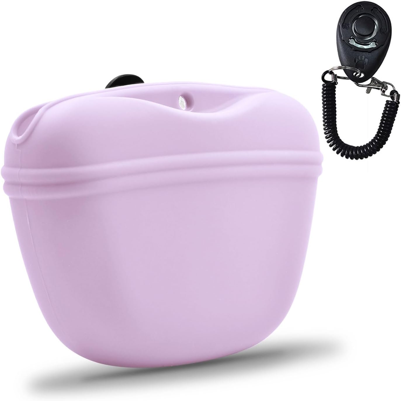 AUDWUD Silicone Dog Treat Pouch with Clicker Magnetic Closure Clip on Belt - Image 9