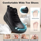 Side profile of OrthoComfoot diabetic boots showing adjustable hook and loop straps