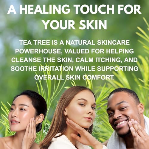 Chamuel intensive care tea tree oil balm side panel viewing application details.
