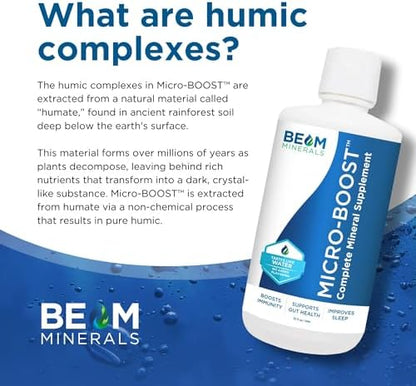 BEAM Minerals Electrolyze liquid electrolyte replenishment bottle displaying plant based ingredients.