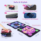 Close up of TooLion dance mat touch sensitive panels