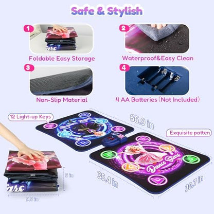Close up of TooLion dance mat touch sensitive panels