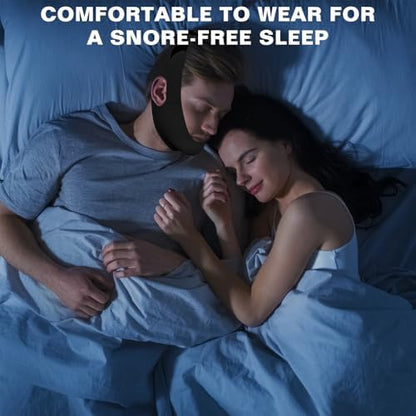 NOIKO sleep aid strap being worn to promote nasal breathing.