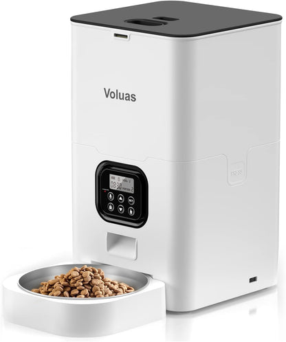 VOLUAS Automatic Cat Feeders - Timed Pet Feeder for Cats and Dogs with Dry Food Dispenser, Desiccant Bag, Programmable Portion Control, 4 Daily Meals, 10s Voice Recorder - Image 13