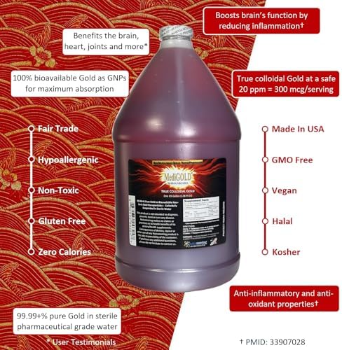 MediGOLD True Colloidal Gold liquid gold nanoparticles visual