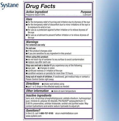 Systane Complete twin pack box showing all in one relief for dry eyes.