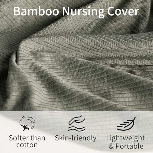 Side profile of BubblePanda breathable breastfeeding shawl