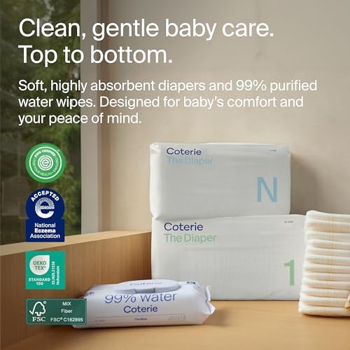Coterie plant based newborn diapers bundle overview