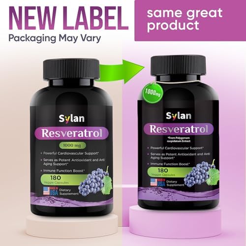 Sylan Resveratrol 180 veggie capsules packaging