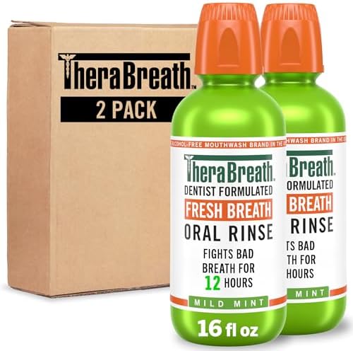 TheraBreath Dentist Formulated Fresh Breath Oral Rinse - Mild Mint Flavor, 16 Ounce (Pack of 2) - Image 8