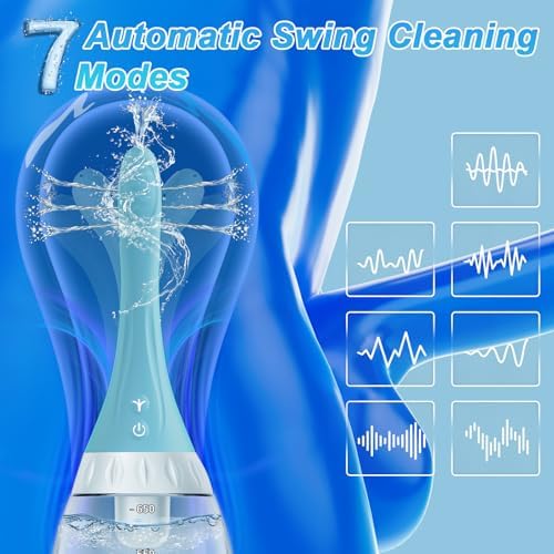 Automatic electric enema cleaner with seven spray holes and medical grade silicone nozzle.
