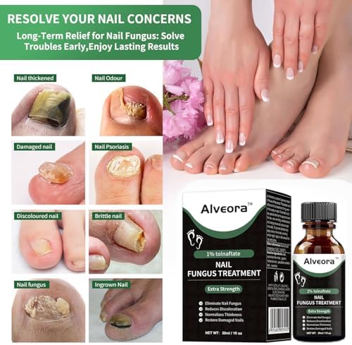 Alveora extra strength nail repair serum with applicator brush and file