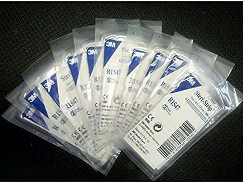 Sterile 3M surgical wound closure strips half inch by four inch size overview