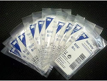 Sterile 3M surgical wound closure strips half inch by four inch size overview