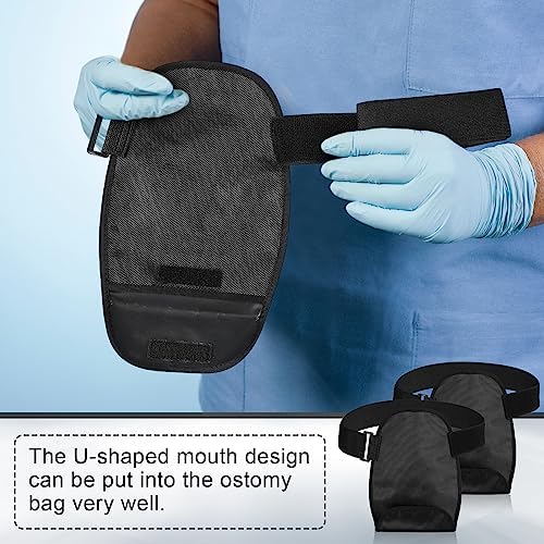 TrelaCo universal opening ostomy bag cover showing easy application for stoma patients.