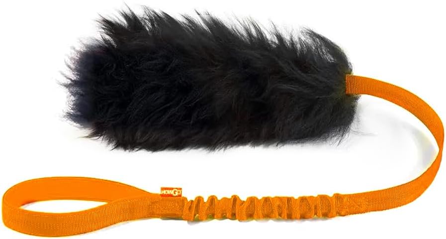 Premium HOWGO sheep smell tug toy packaging and authentic materials view