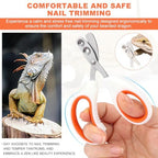 Zenquark orange lizard nail cutter being used for precise pet care