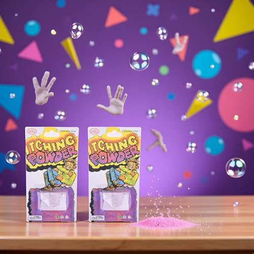 Imported itching powder prank packets with safe non-toxic formula.