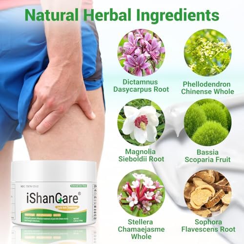 Close-up of Ishancare packaging showcasing extra strength relief for burning and chafing.