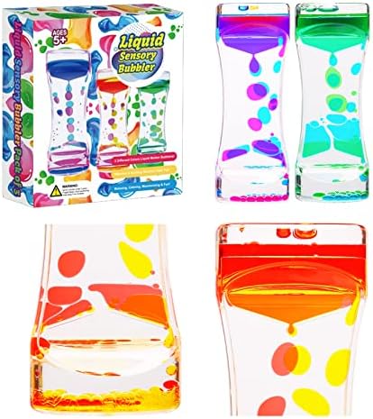 Three Cailink liquid motion bubblers with unique color combinations