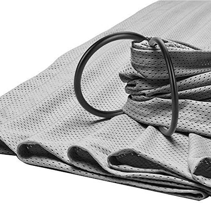 Premium black babywearing sling rings showing inner three inch diameter measurement